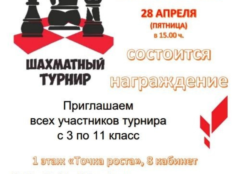 Первый шахматный турнир «Чемпион школы по шахматам».